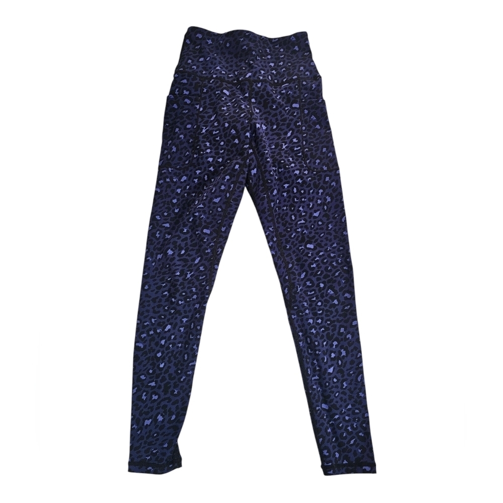 Fety high waisted leopard print workout yoga leggings Sz Small